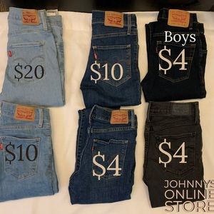 5 Levi’s Women Jeans ( 3 W25 , 2 W24,)